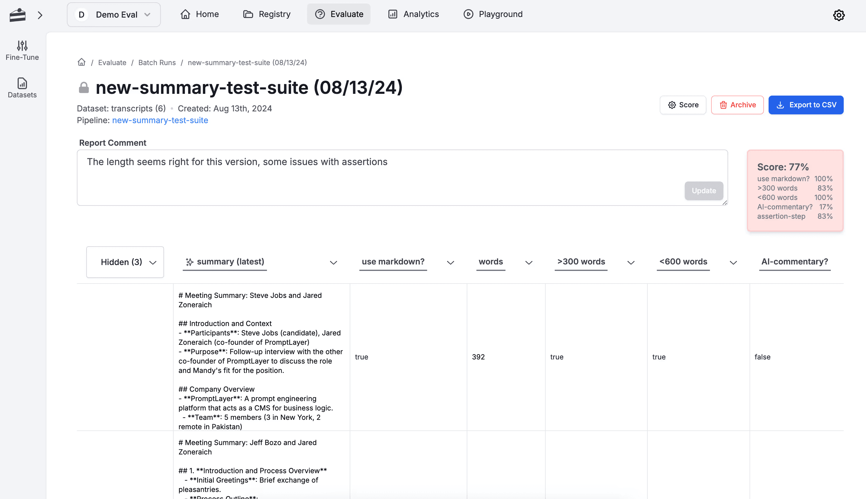 Flexible LLM evaluations