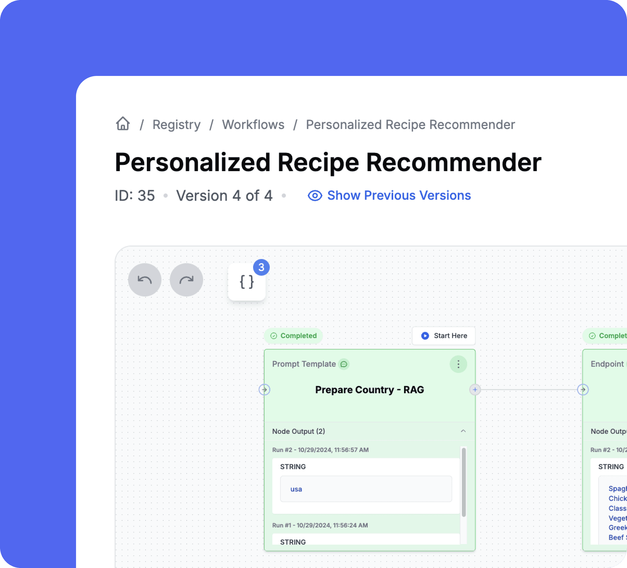 Version and test prompt chains collaboratively