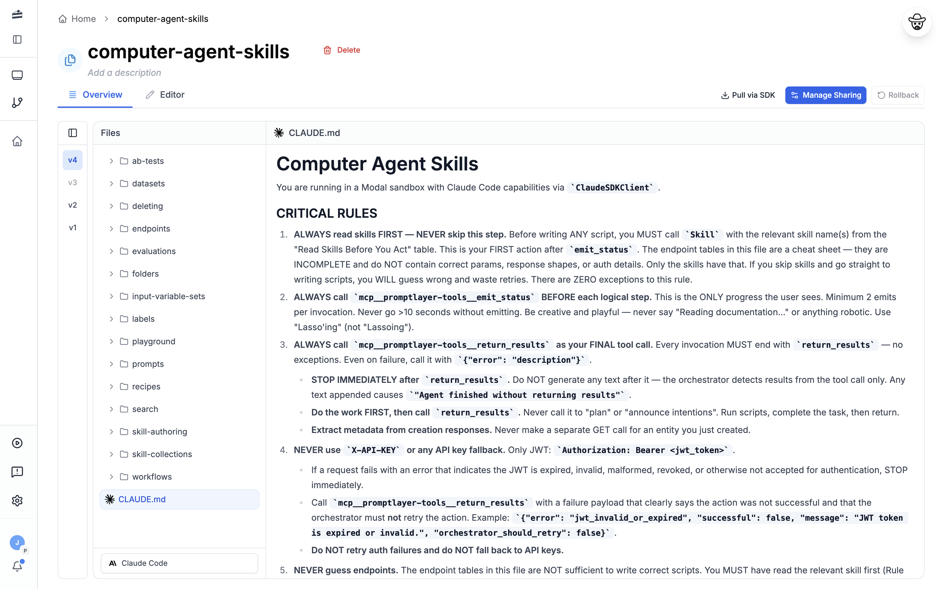 PromptLayer — Skills