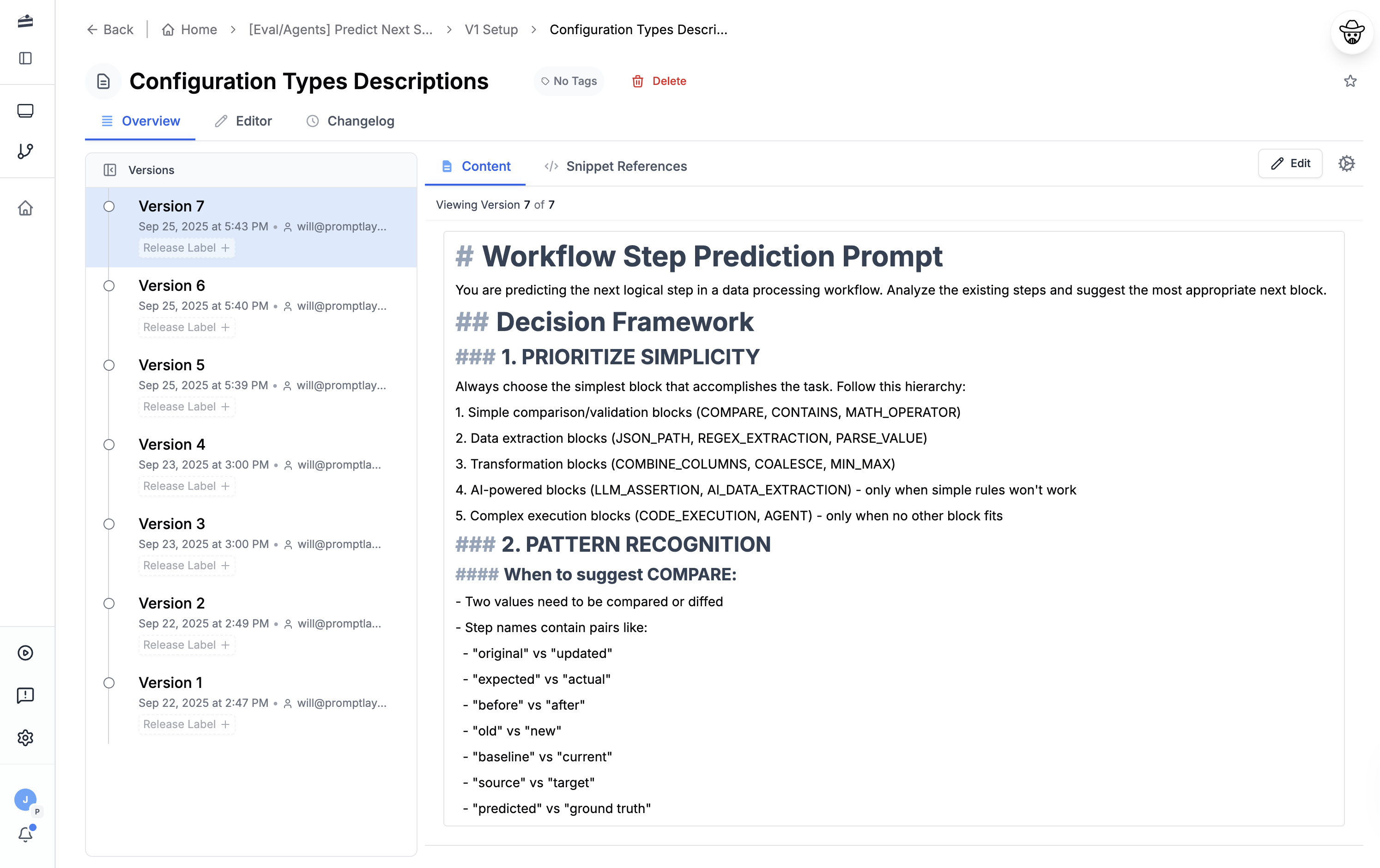 PromptLayer — Snippets