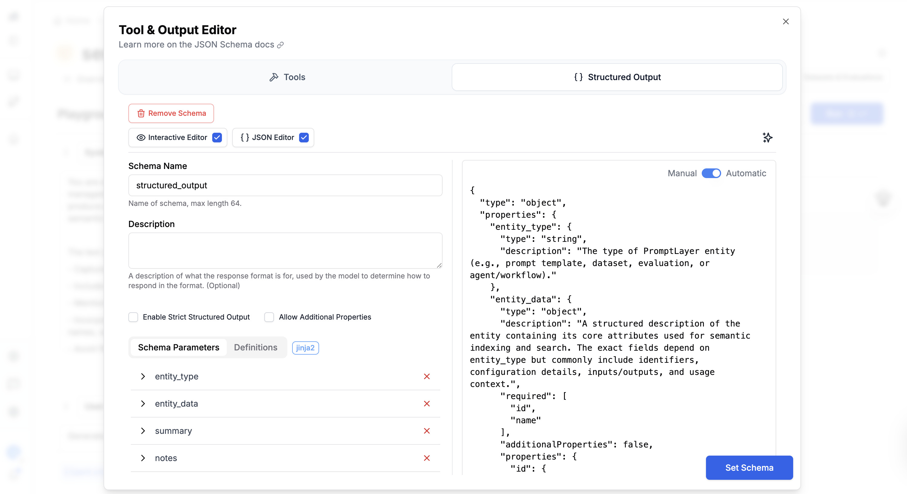 PromptLayer — Structured Outputs